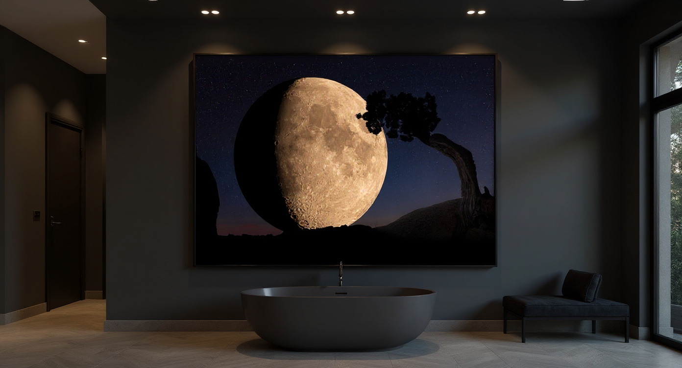 La luna bathroom print